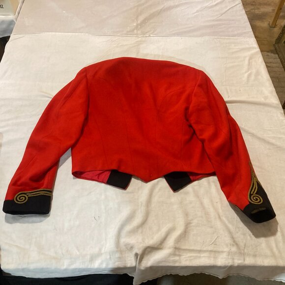 Vtg royal canadien artillery shawl collared red scarlet army military mens mess - Picture 6 of 9